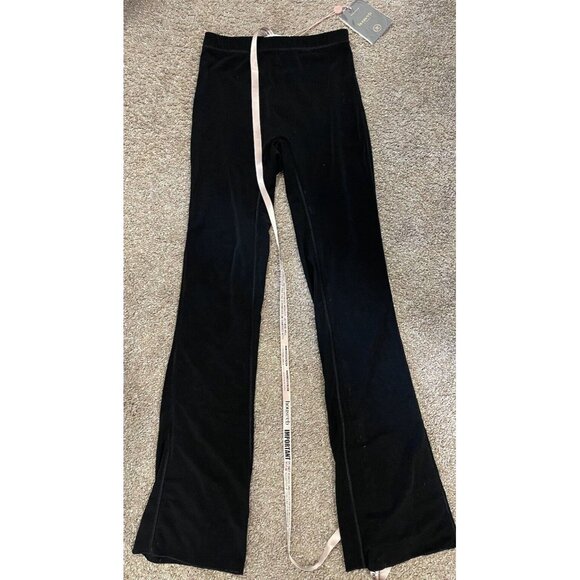 HOUSE OF CB Erin Black Mesh Trousers Sheer High Waist Flare Pants Size Small - Picture 16 of 16